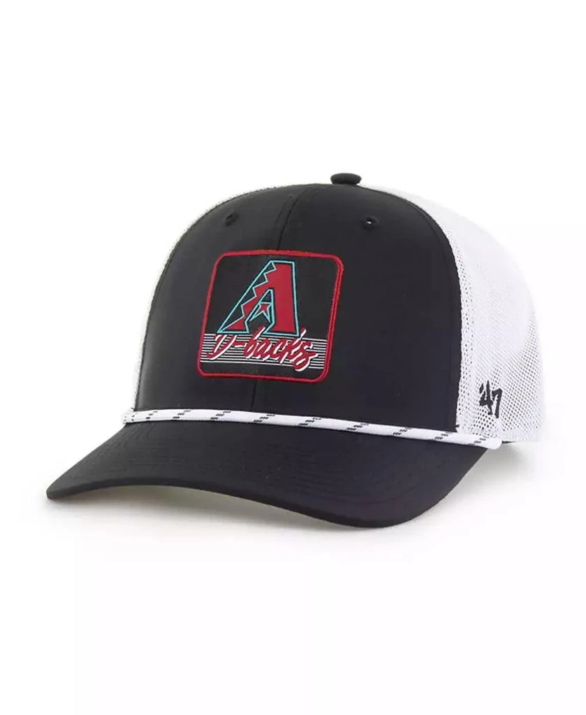47 Brand Men's Black/White Arizona Diamondbacks Scratch Adjustable Trucker Hat 1