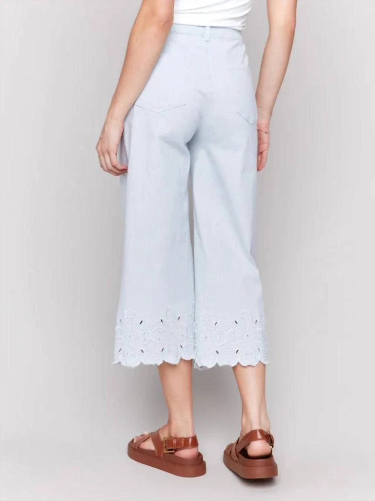 CHARLIE B Charlie B - Scallop Hem Crop Wide Leg Pants 2