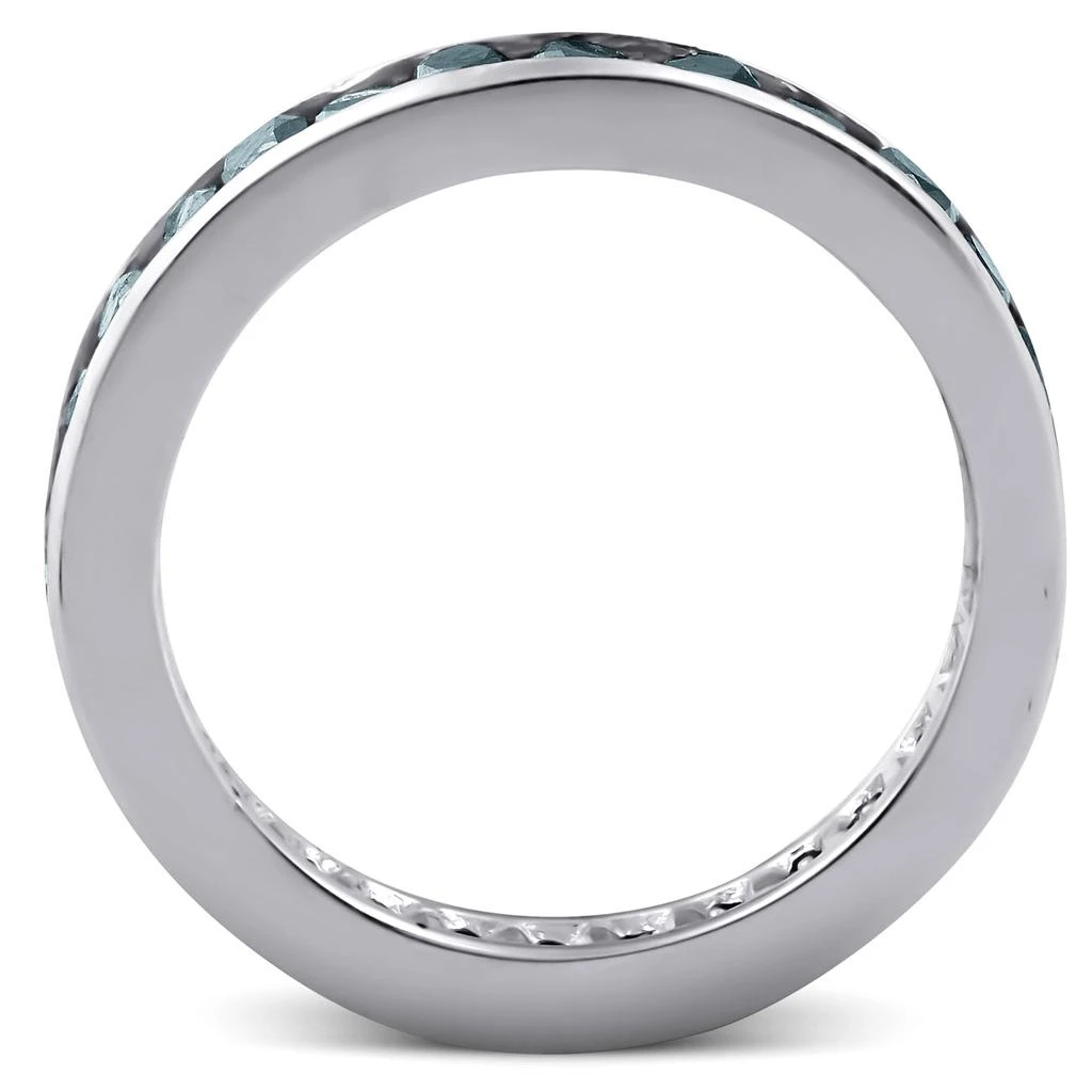 Pompeii3 1 1/2ct Treated Black Diamond Channel Set Eternity Ring 14K White Gold 4