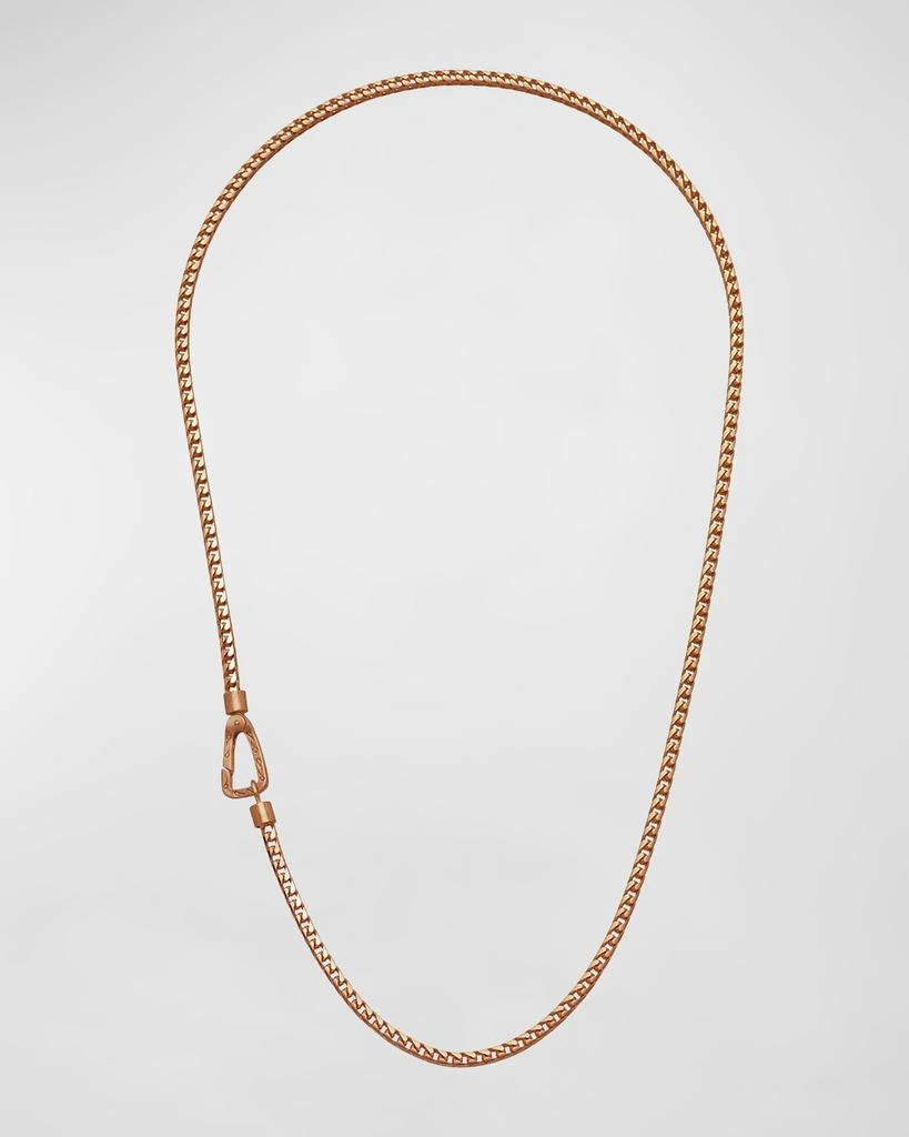 Marco Dal Maso Men
s Ulysses Franco Chain Necklace with Push Clasp in Gold, 52mm