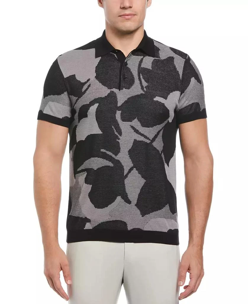 Perry Ellis Men's Floral Contrast Polo Shirt 1