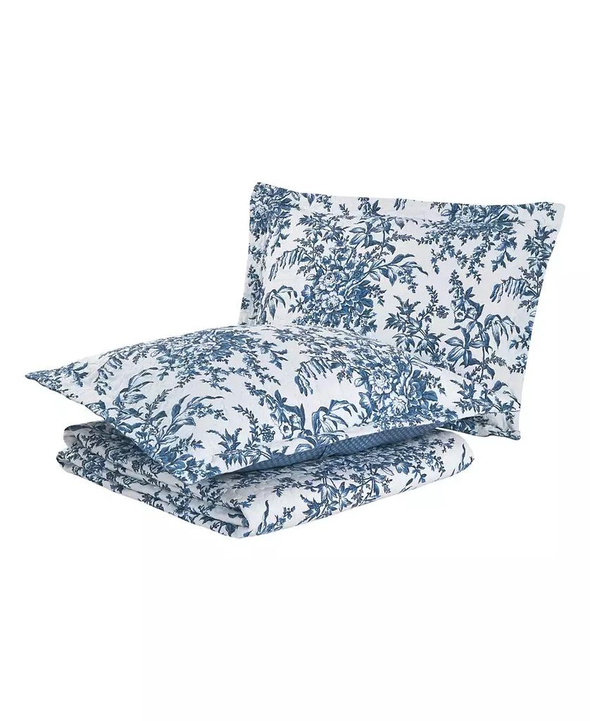 Laura Ashley Bedford Cotton Reversible 3-Pc. Quilt Set, Full/Queen 4