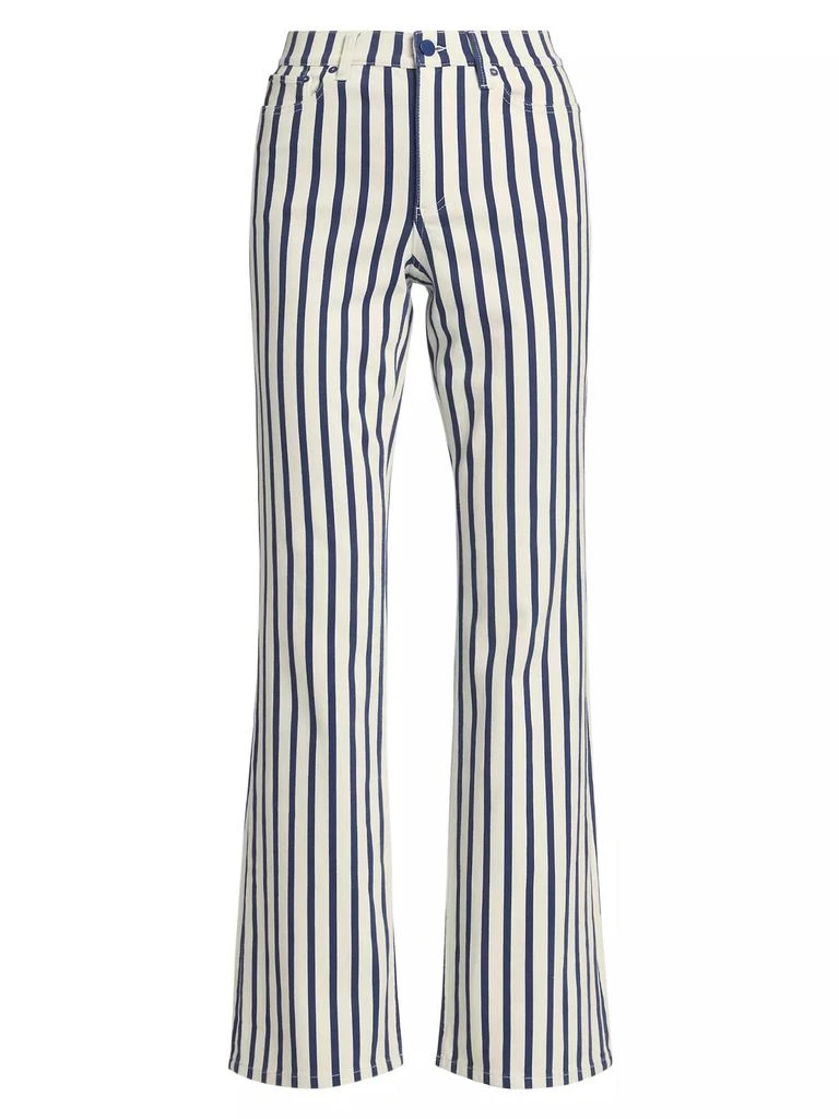 Alice + Olivia Keira Mid-Rise Striped Stretch Boot-Cut Jeans 1