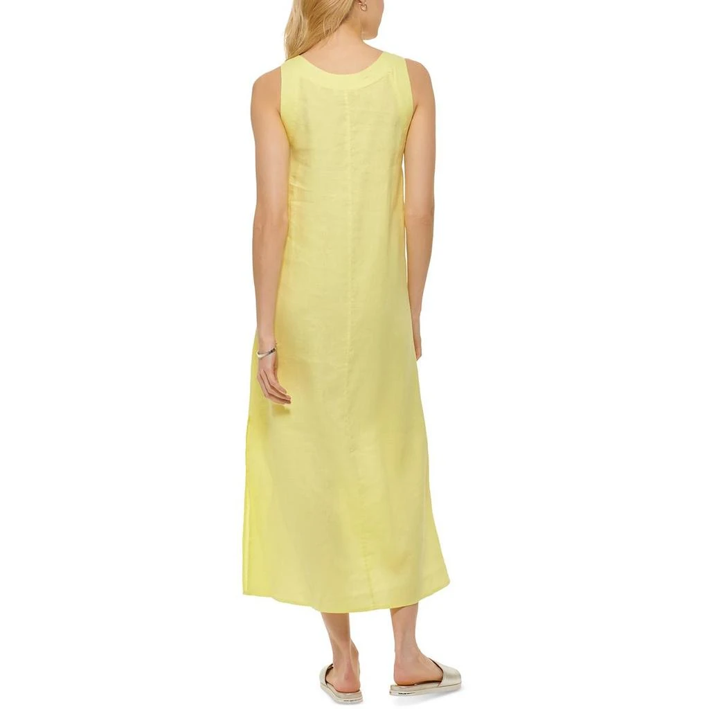 Pure DKNY Womens Linen V Neck Maxi Dress 2