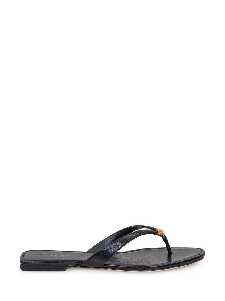 Tory Burch Tory Burch Capri Logo Plaque Thong Sandals 1