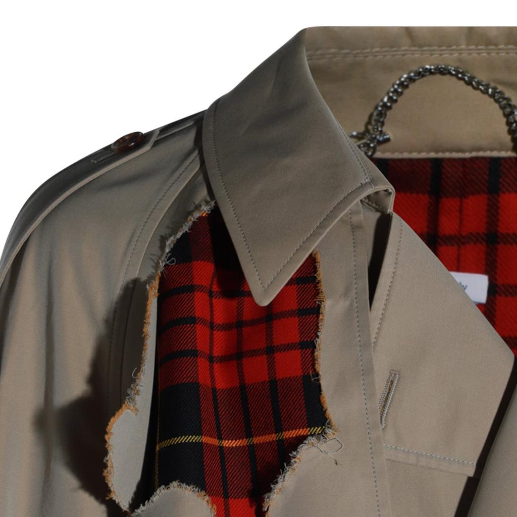 Alexander McQueen Distressed Macqueen Tartan Trench Coat – On Sale