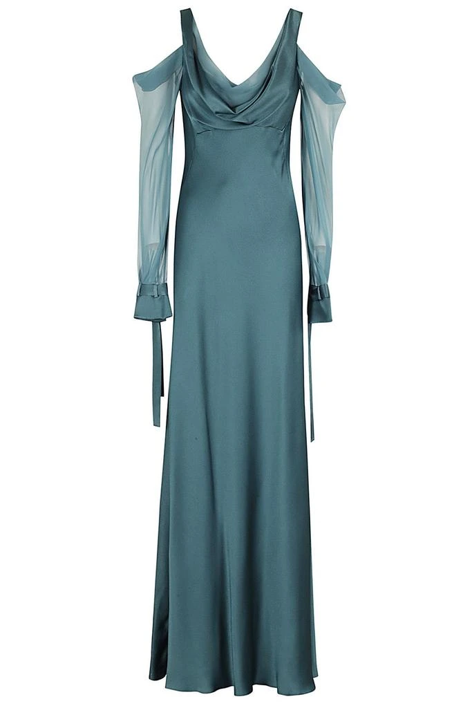 Alberta Ferretti Alberta Ferretti Long-Sleeved Satin Maxi Dress 1