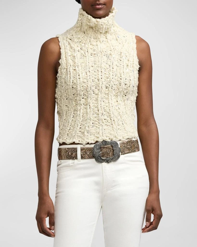 Ralph Lauren Embellished Sleeveless Turtleneck 4