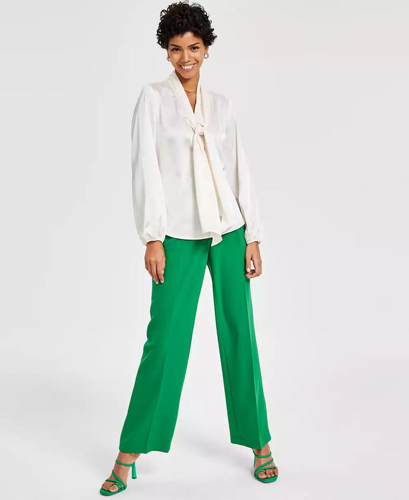 Bar III Women's Bow-Tie Long-Sleeve Blouse, Created for Macy's