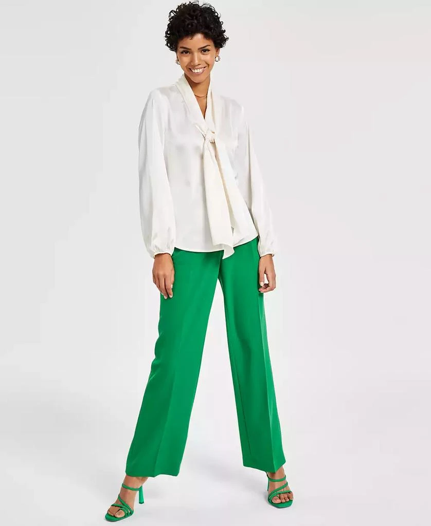 Bar III Women's Bow-Tie Long-Sleeve Blouse, Created for Macy's 1