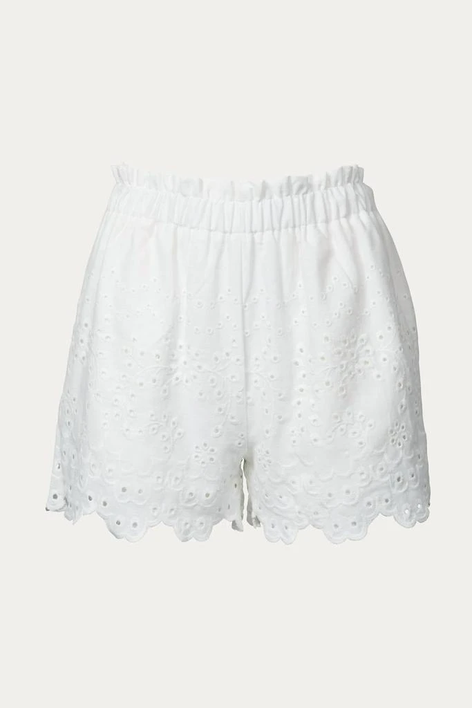 Fore Broderie Anglaise Paperbag Short In White 1