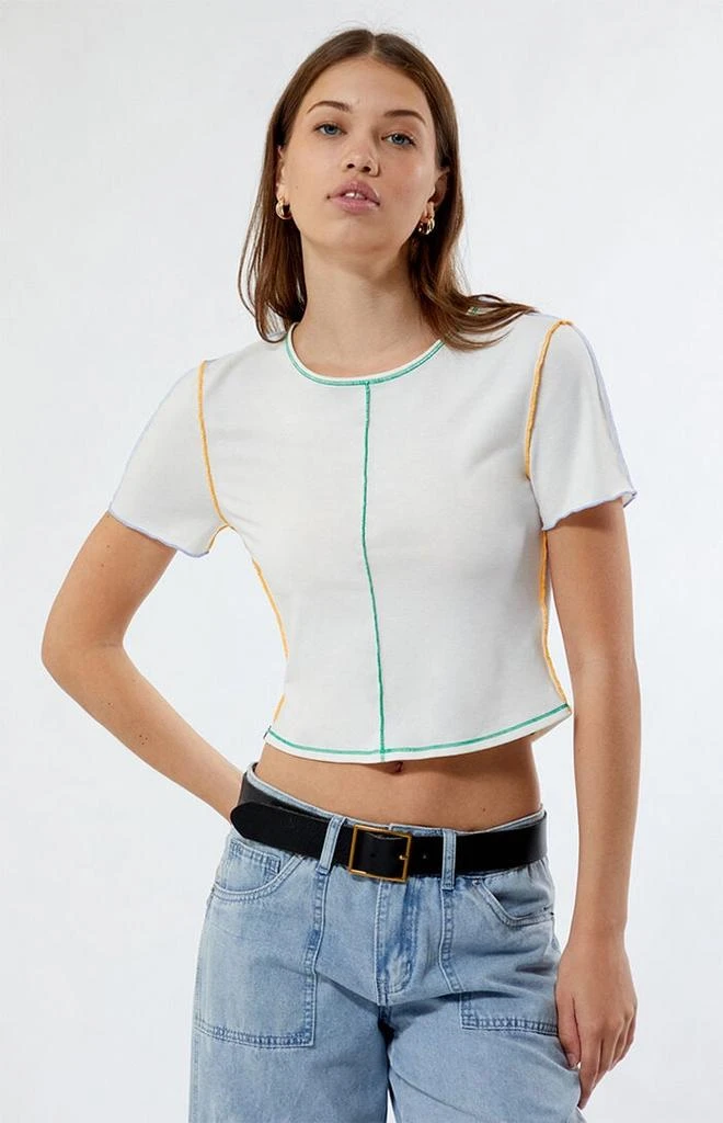 CIRCUS NY Kacey Gardenia Cropped T-Shirt 1