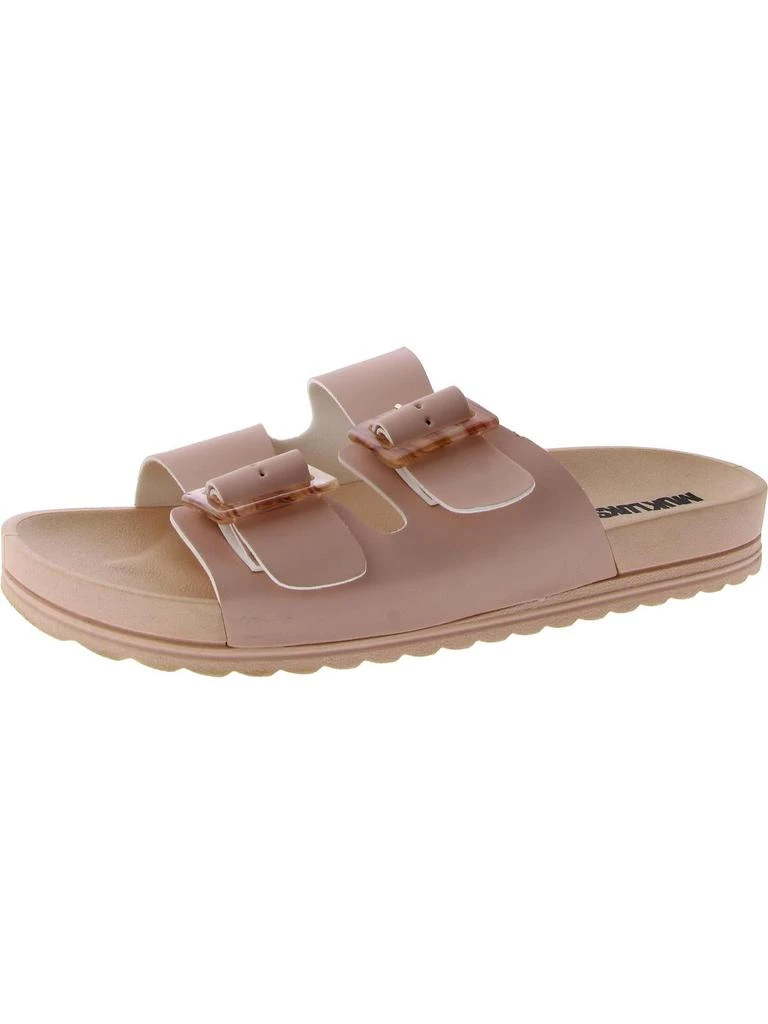 MUK LUKS Grand Cayman Womens Faux Leather Adjustable Slide Sandals 5