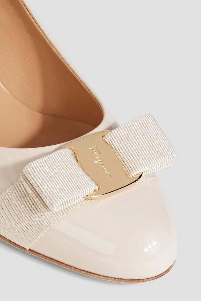 Salvatore Ferragamo Carla 70 bow-detailed patent-leather pumps 4