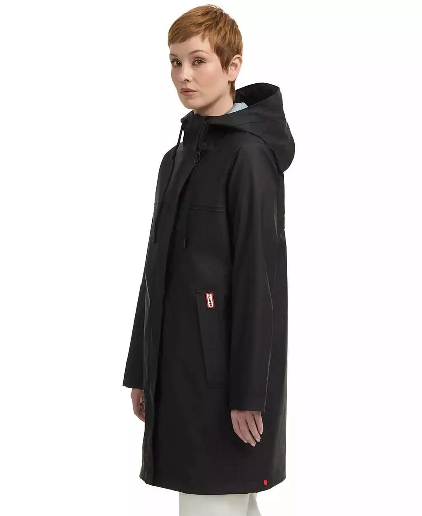 Hunter Women's Rubberized Water-Repellent Long Rain Jacket 3