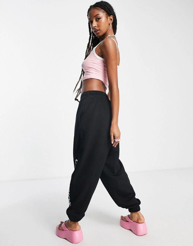 COLLUSION COLLUSION Unisex logo jogger in black 2