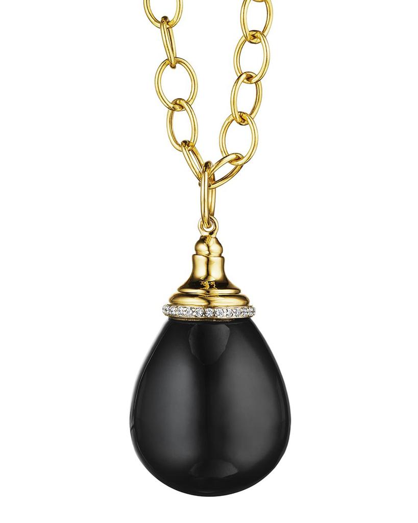 Syna 18K Yellow Gold Drop Necklace with Diamonds