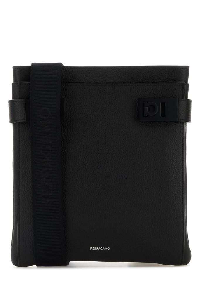 【関税&送料込】Salvatore Ferragamo Black Leather Crossbody Salvatore Ferragamo Gancini Leather Chain Crossbody Bag
