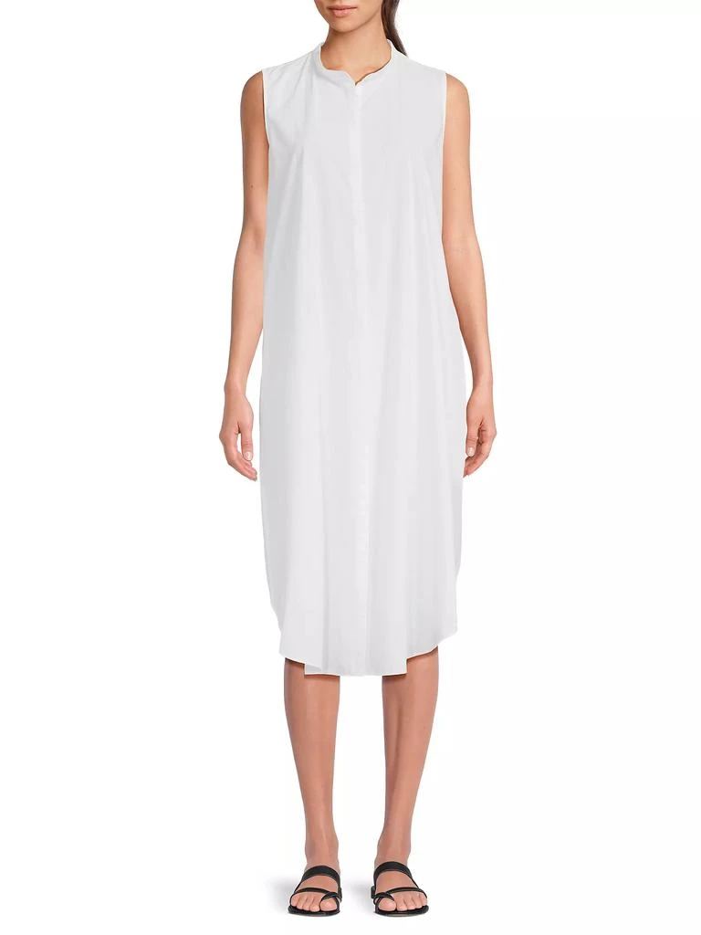 Eileen Fisher Cotton Sleeveless Shirtdress 3