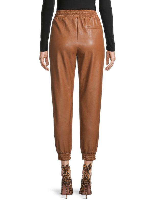 Bagatelle Faux Leather Joggers