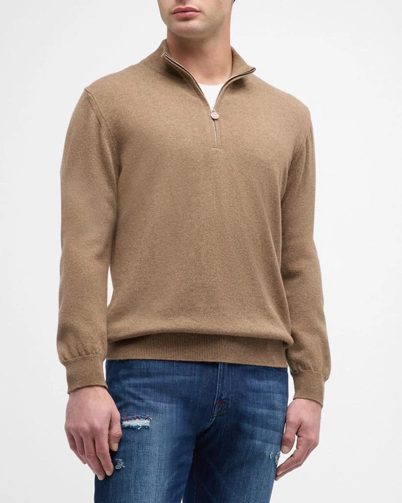 Kiton Men's Cashmere Quarter-Zip Sweater 4