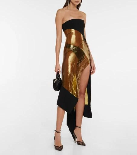 mugler asymmetric dress Vintage Thierry Mugler Asymmetric Wrap Dress  Recess