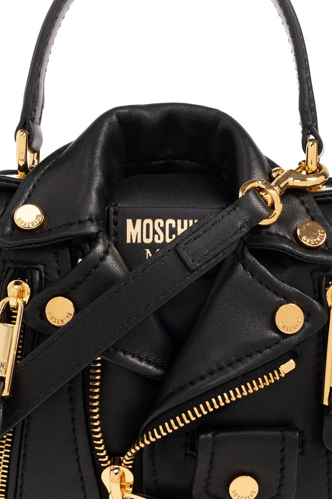 Moschino Shoulder bag with biker jacket motif 6