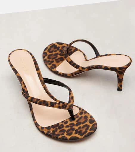 Gianvito Rossi Calypso 70 suede thong sandals 5