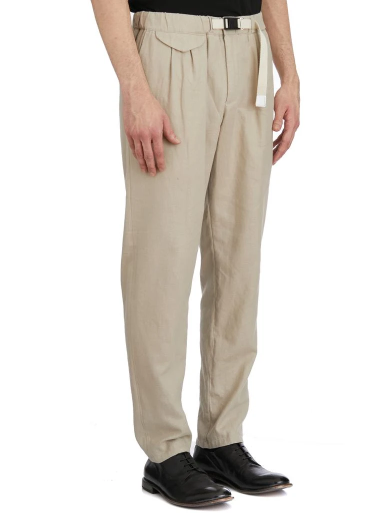 WHITE SAND LINEN AND COTTON TROUSERS 2