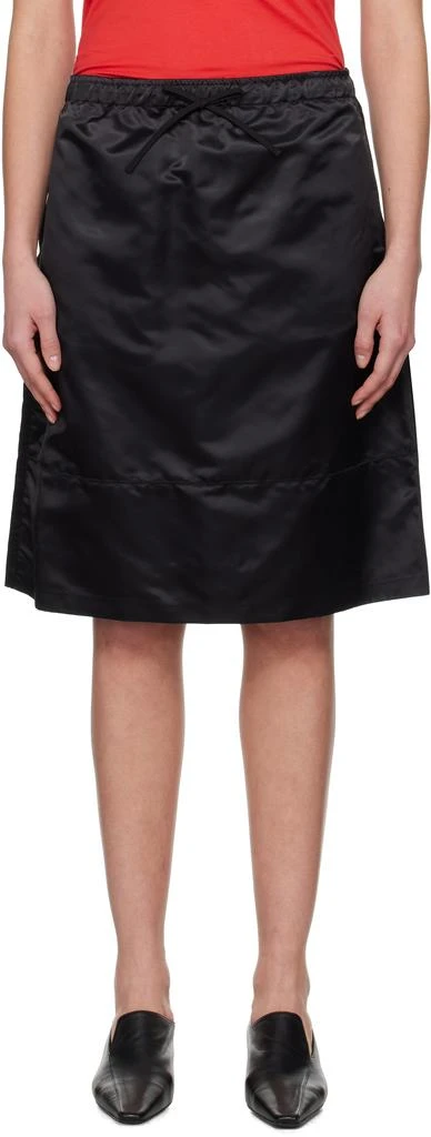 Nothing Written Black Nylon Midi Skirt 1