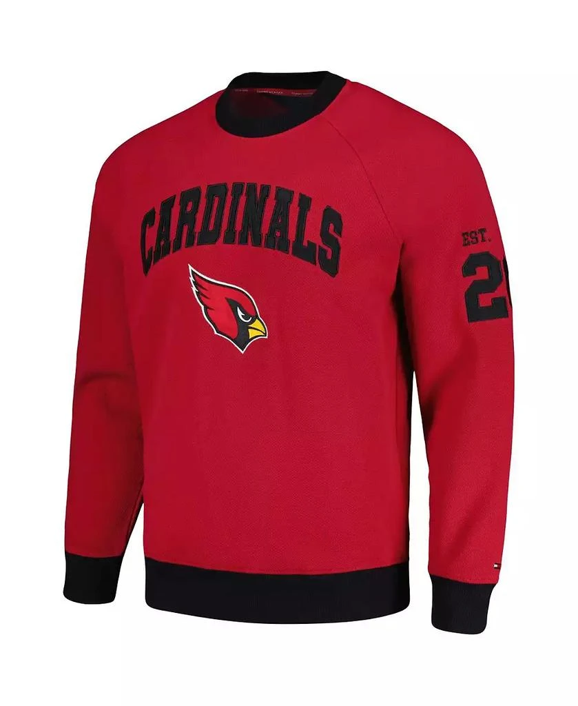 Tommy Hilfiger Men's Cardinal Arizona Cardinals Reese Raglan Tri-Blend Pullover Sweatshirt 2