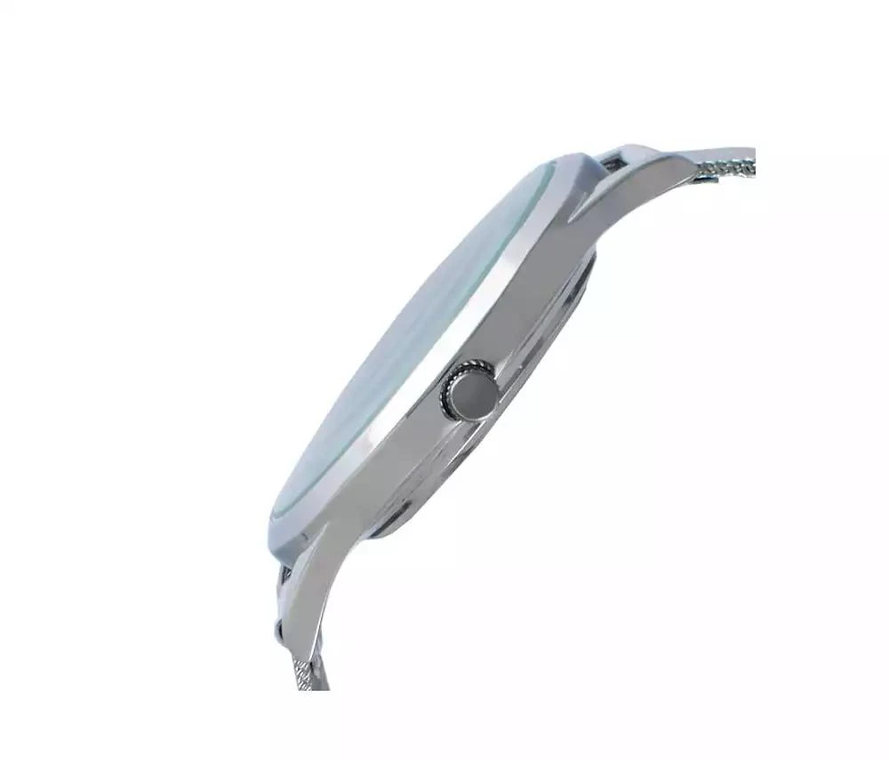 Peugeot Men's 40mm Silver Dial Slim Case Stainless Steel Mesh Watch 3