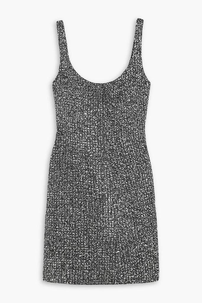 Emilia Wickstead Talia metallic tweed mini dress 1