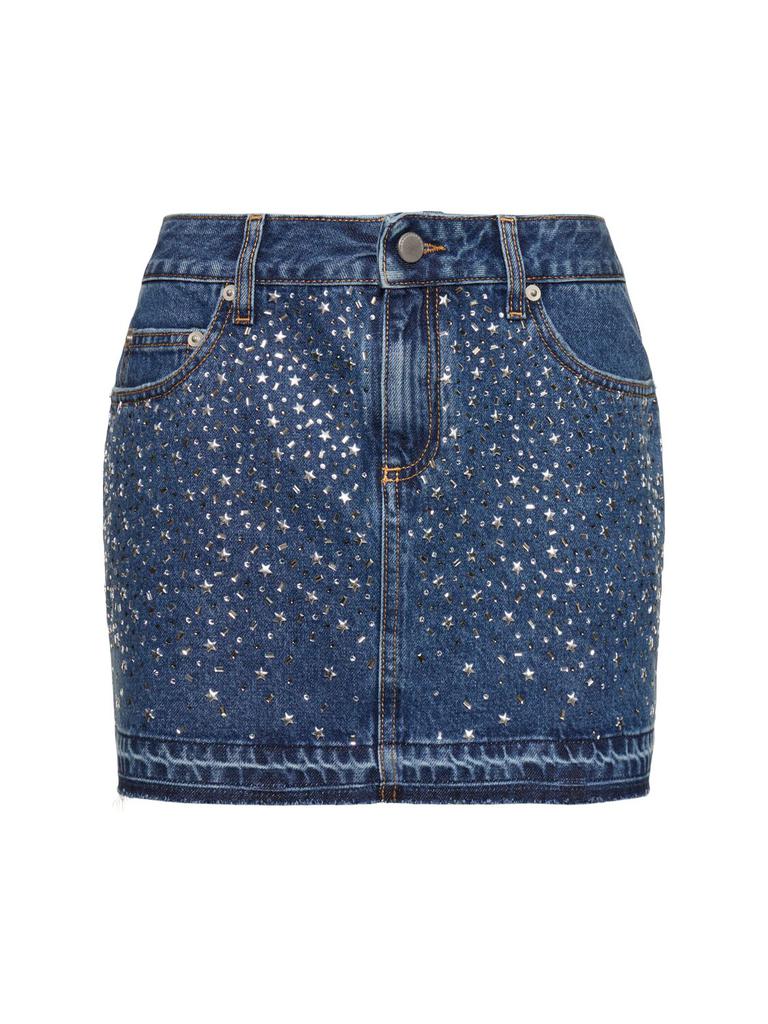 Alessandra Rich Light-blue Tweed Mini Skirt - Dresses