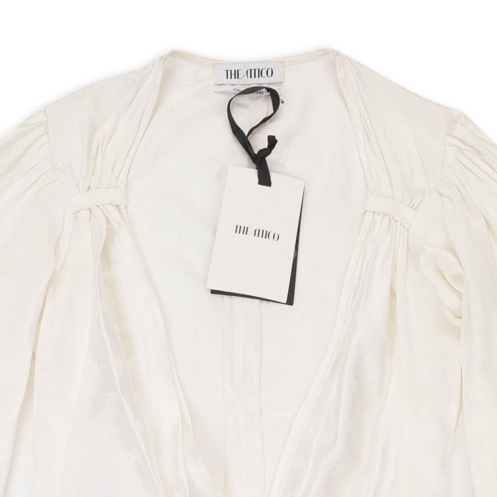 ATTICO STAR JACQUARD WHITE DAY DRESS