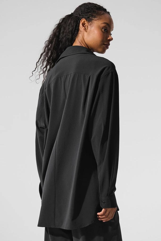 Alo Dreamscape Button Down Long Sleeve - Black 4