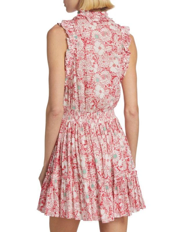 Poupette St Barth Triny Floral Plunging Mini Dress 2