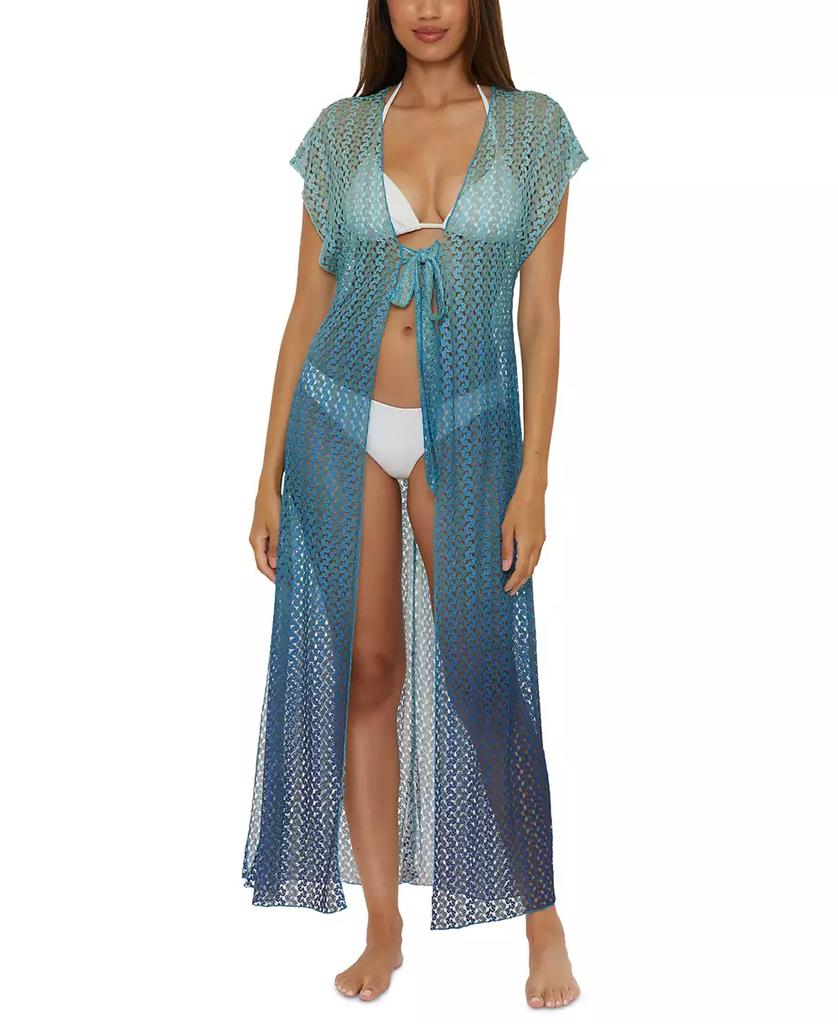 Becca Women's Sunset Ombré Crochet Cover-Up Robe