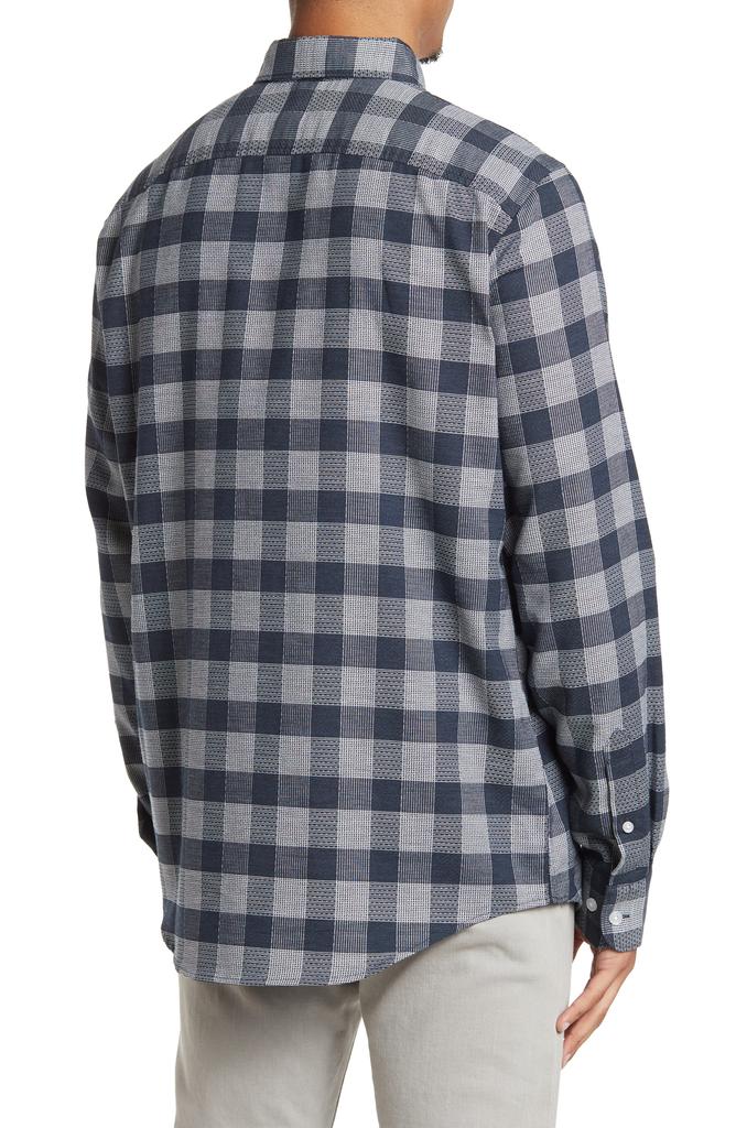 Original Penguin Long Sleeve Dobby Plaid Button-Up Shirt