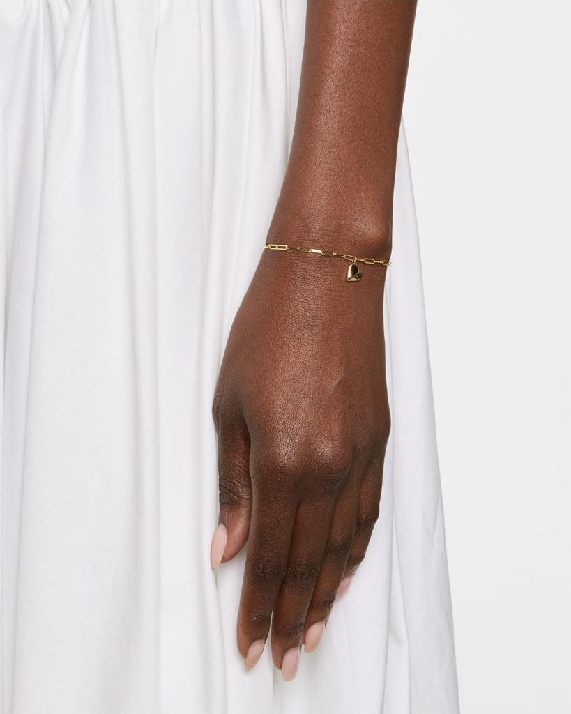 POPPY FINCH Folded Heart Link Bracelet