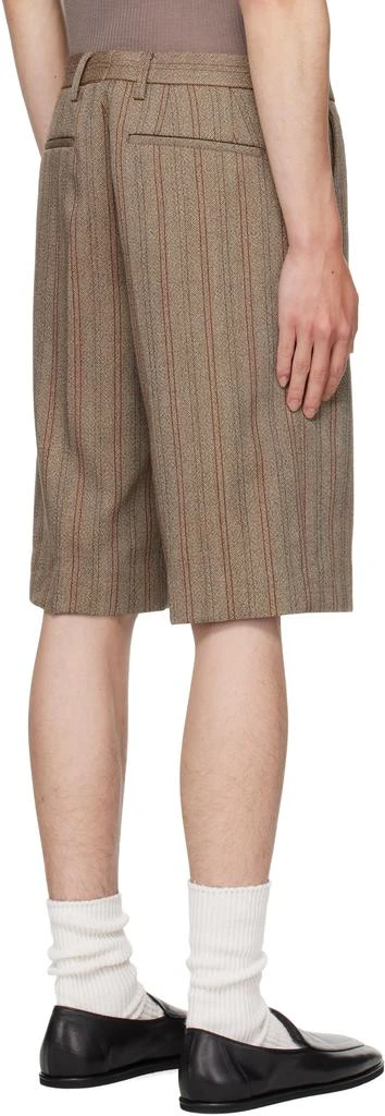 Dries Van Noten Beige Striped Shorts 3