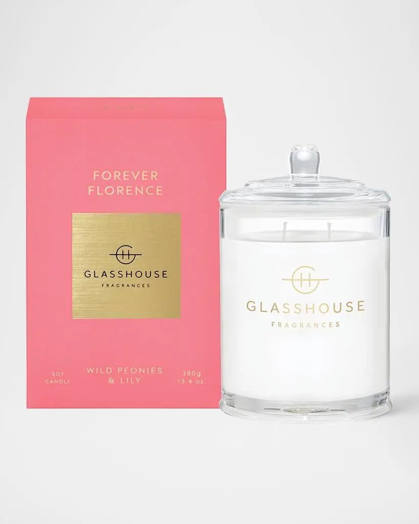 GLASSHOUSE FRAGRANCES Forever Florence Scented Candle, 13.4 oz.