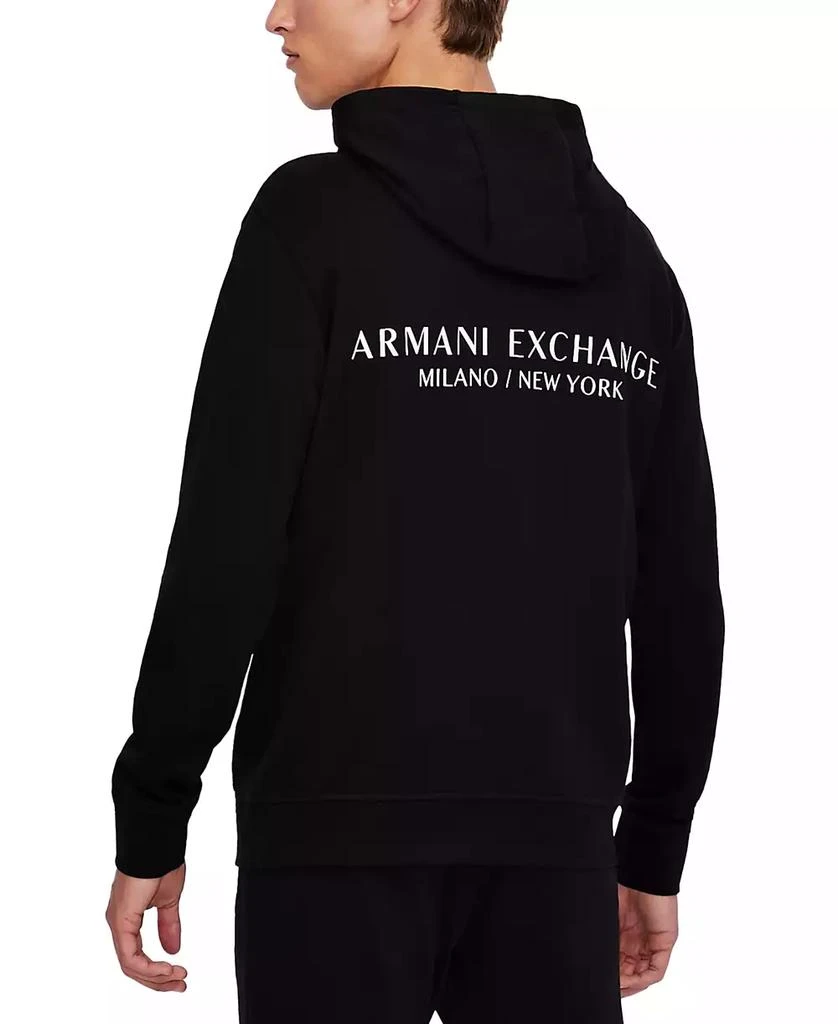 Armani Exchange Men's French Terry Double-Logo Drawstring Hoodie 2