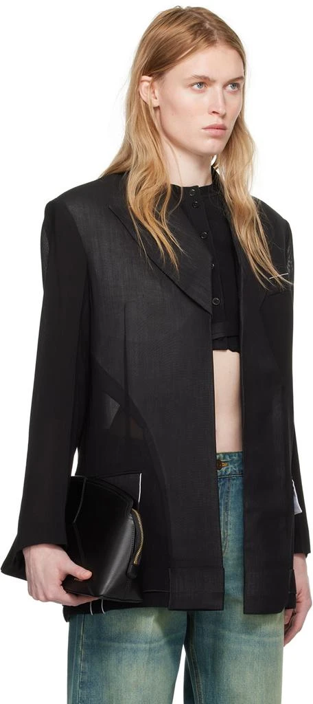 Victoria Beckham Black Fold Detail Blazer 2