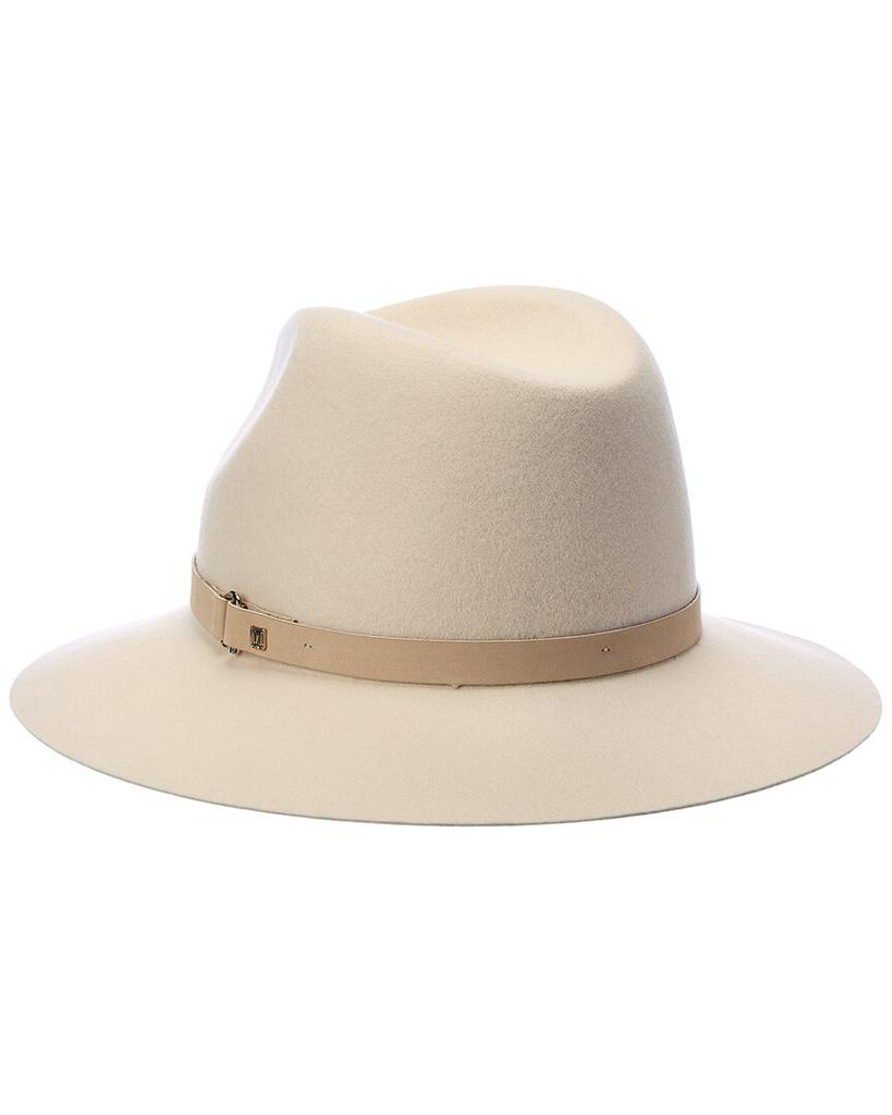 Bruno Magli Leather-Trim Wool Felt Fedora