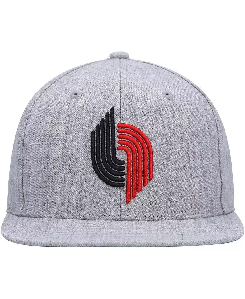 Mitchell & Ness Men's Heather Gray Portland Trail Blazers Hardwood Classics 2.0 Snapback Hat