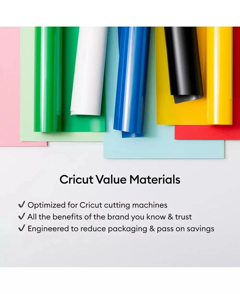 cricut Value Iron-On Vinyl Sheets, Rainbow Sampler - 12 in x 12 in (40 count) 6