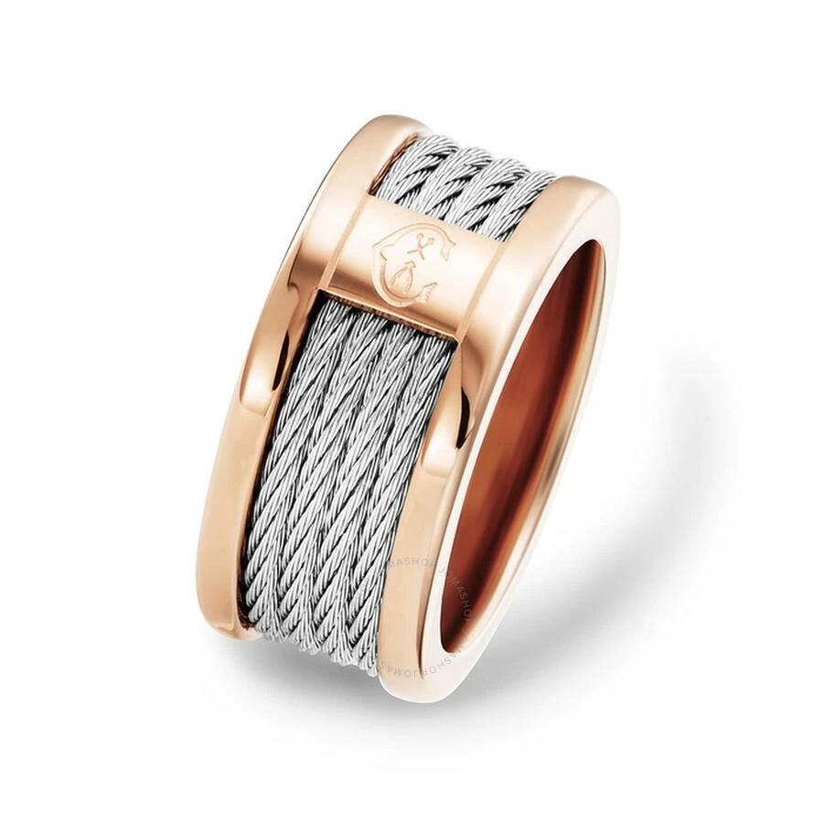 Charriol Forever Stainless Steel PVD Rose Gold Cable Ring 1