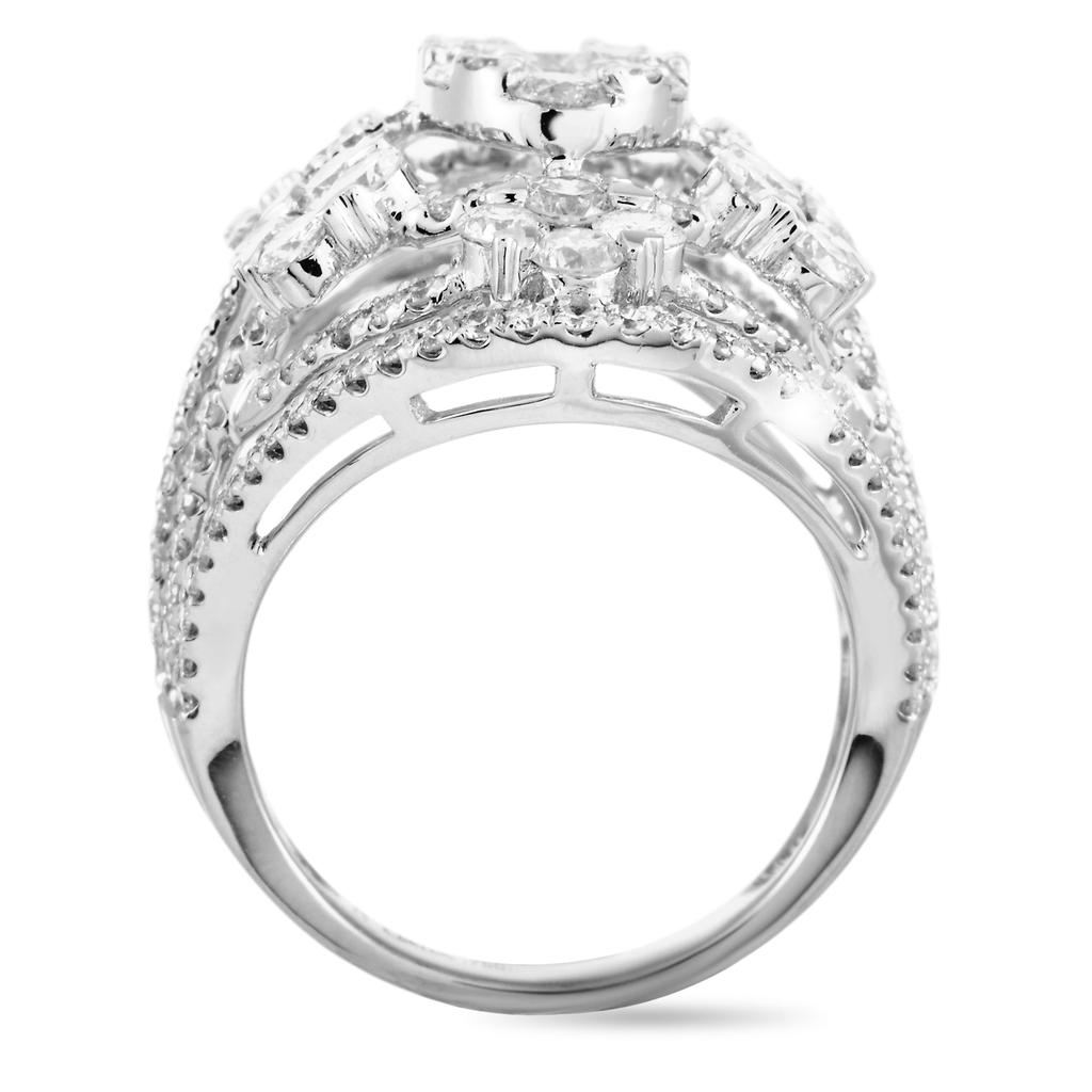 Non Branded 18K White Gold 3.85 ct Diamond Ring