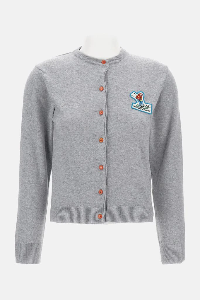 ALESSANDRO ENRIQUEZ Slim Fit Crewneck Cardigan With Ribbed Detailing